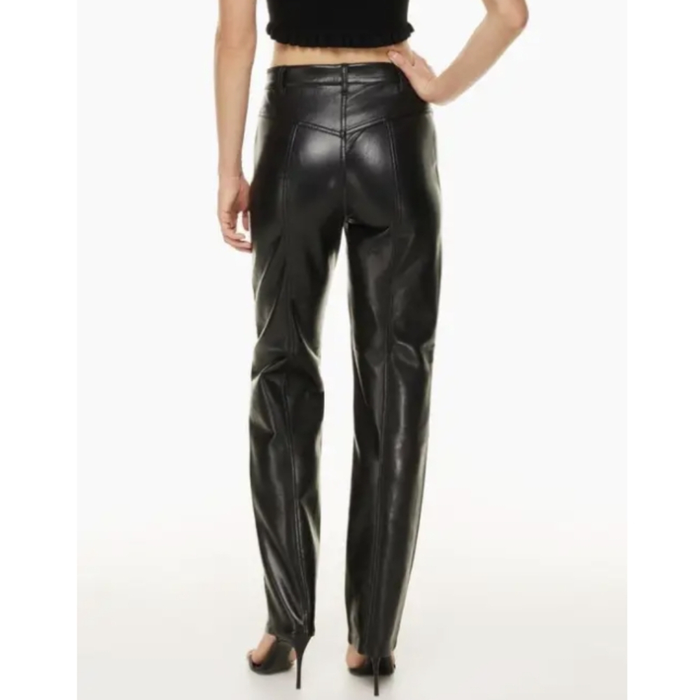 Aritzia Wilfred Rebel Faux Leather black Pants